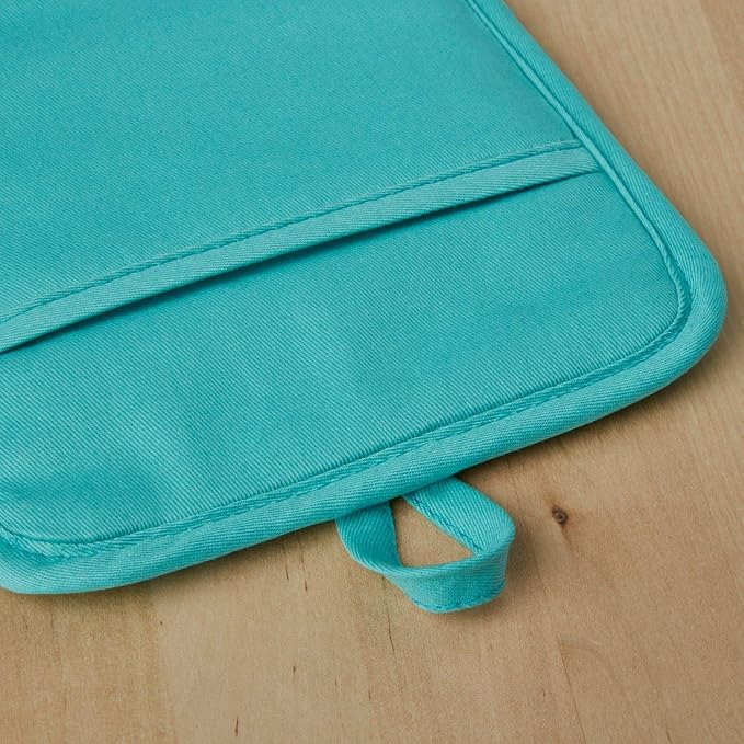 KitchenAid Ribbed Soft Silicone Pot Holder 2-Pack Set, Aqua Sky - Image 3