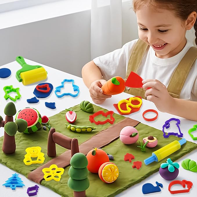 Dough Tools with 40 pcs Plastic Dough Cutters Animal Shapes - Image 5