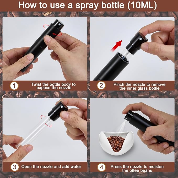 Coffee Bean Dosing Cup and RDT Spray Bottle, Espresso Coffee Stirrer 6 Needles - Image 4