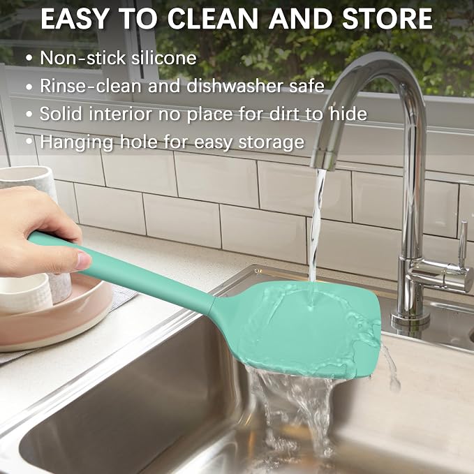 Coukre 2 Pack Silicone Spatula Set, High Heat Resistant, BPA Free Kitchen - Image 5