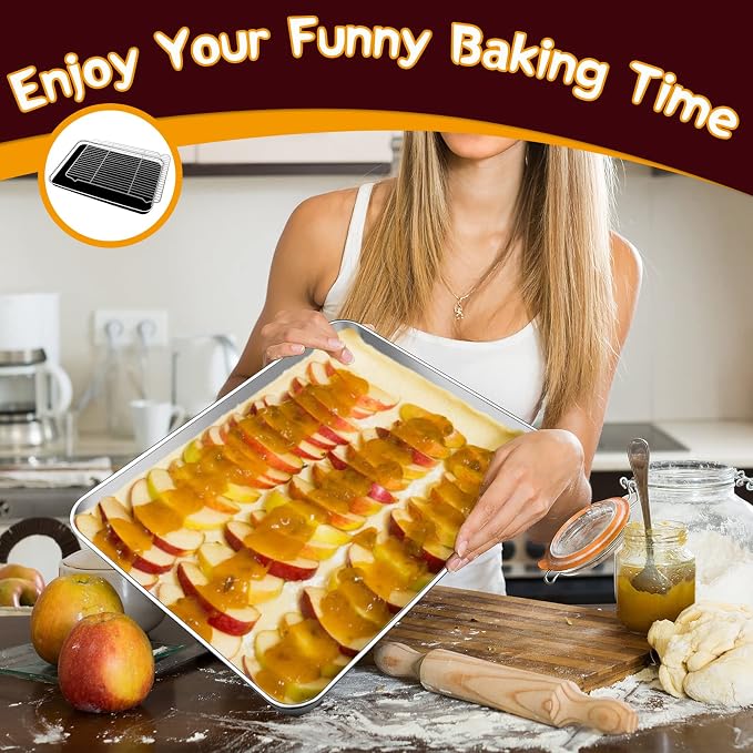 P&P CHEF 17.5 Inch Stainless Steel Baking Sheet - Image 7