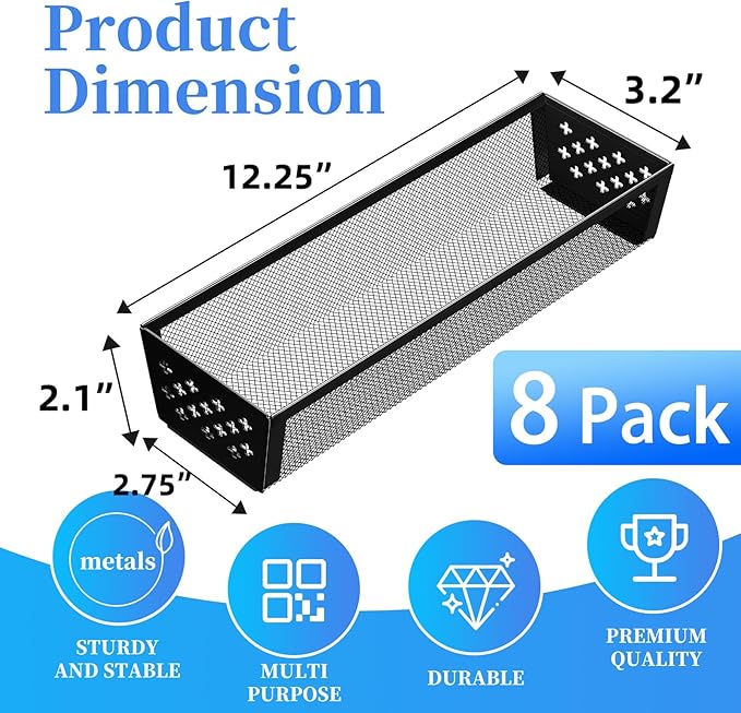 Simple Trending Silverware Drawer Organizer, 8 Pack Utensil Organizer - Image 2