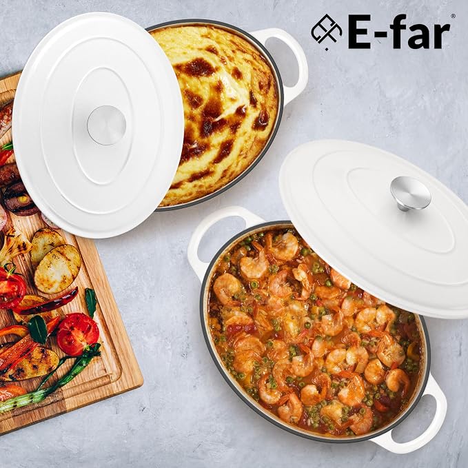 E-far 5QT Oval Dutch Oven Pot - Image 8