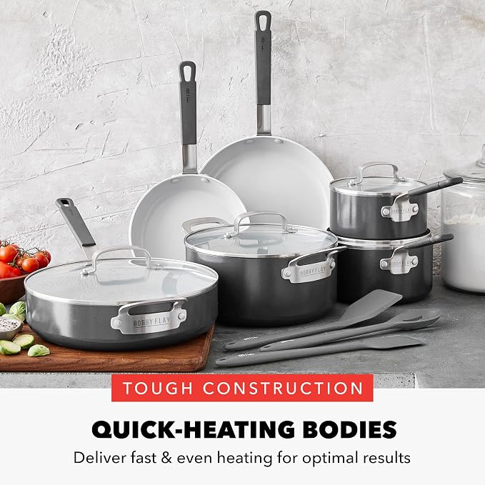 GreenPan x Bobby Flay 13 Piece Nonstick Cookware Pots and Pans Set, PFAS-Free - Image 7