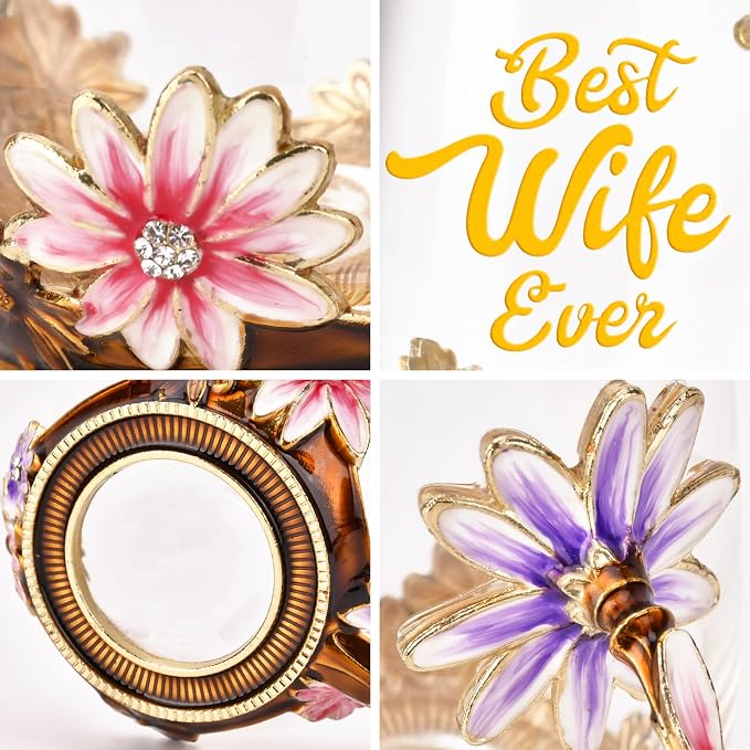 OEAGO Gifts for Wife from Husband Romantic Tea Cup Gifts for Her Birthday - Image 5