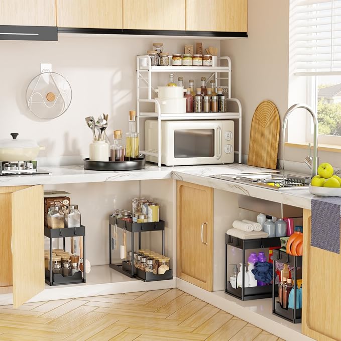 Simple Trending Under Sink Organizer 2 Pack, Sink Pull-Out Sliding Storage - Image 6