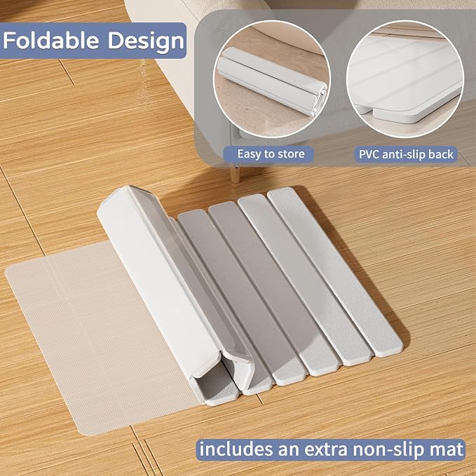 Foldable Stone Bath Mat, Quick Dry Stone Drying Mats - Image 5