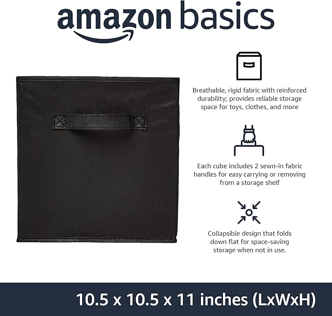 Amazon Basics Collapsible Fabric Storage Bins Organizer - Image 2