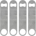 KISEER Heavy Duty Stainless Steel Flat Bottle Opener, 4 Pack Beer Bottle Opener by KISEER