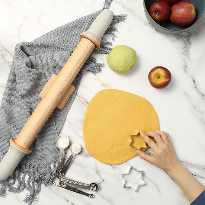 Geesta Adjustable Wood Rolling Pin - Image 2
