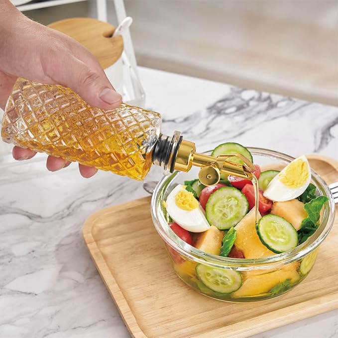 Glass Olive Oil Dispenser Bottle Small, 6.5 Oz/ 200 ml Coffee Simple Syrup - Image 2