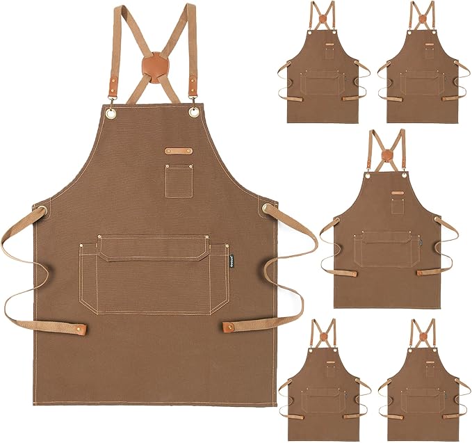 Genixart 6 Bulk Pack Chef Apron by Genixart