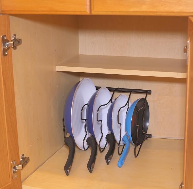 Simple Houseware Cabinet Pantry Pot and Pan Organizer Holder Rack - Image 5