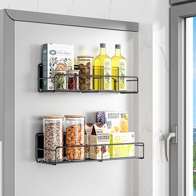 Mystozer 2 Pack Magnetic Spice Rack Organizer, Space Saver by Mystozer