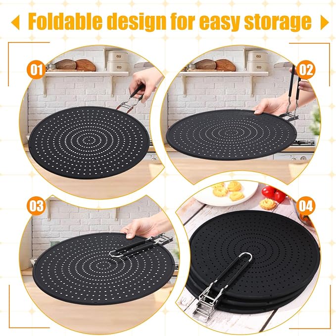 Tioncy 3 Pcs Silicone Splatter Screen - Image 3