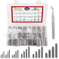 440Pcs 304 Stainless Steel Slotted Spring Pin Assortment Kit, M1.5 M2 M2.5 M3 by Rrina