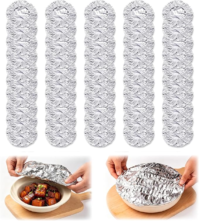 Reusable Aluminum Foil Food Cover, Heat-Insulating, Freshness-Preserving by Unknown
