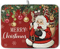 Merry Christmas Dish Drying Mat Santa Claus Kitchen Drainer Mats Microfiber by Kwlegh