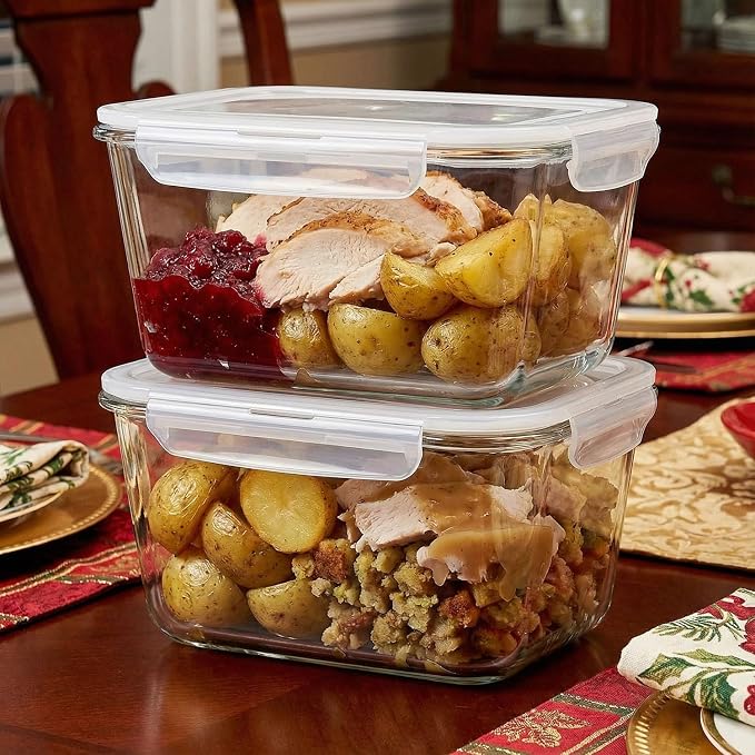 2 Pack Large Glass Food Storage Containers - Image 6