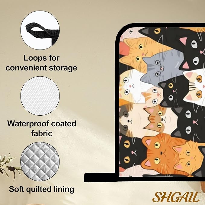Cute Cats Oven Mitts with Matching Potholders - Image 4