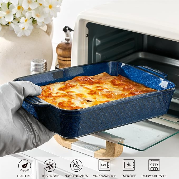 Ceramic Baking Dish Set of 3, Casserole Dishes - Image 2