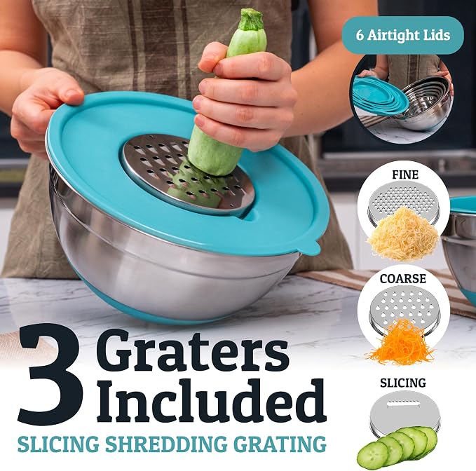 Priority Chef 6Pc Large Mixing Bowls - Image 4