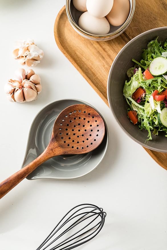LAUCHUH Spoon Rest for Stove Top, 5 inch Ceramic Spoon Holder for Kitchen - Image 4