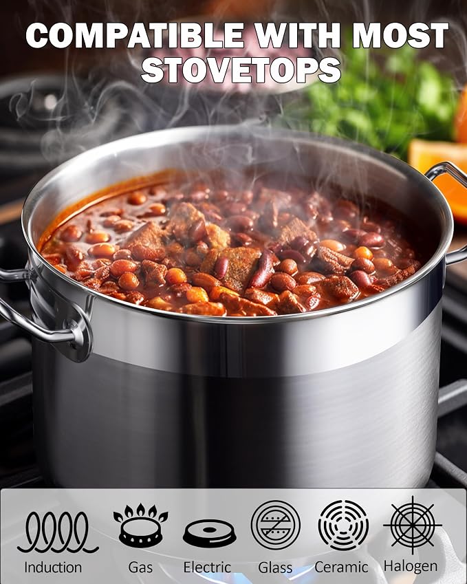 Cooks Standard Stockpots Stainless Steel, 20 Quart Professional Grade Stock Pot - Image 3