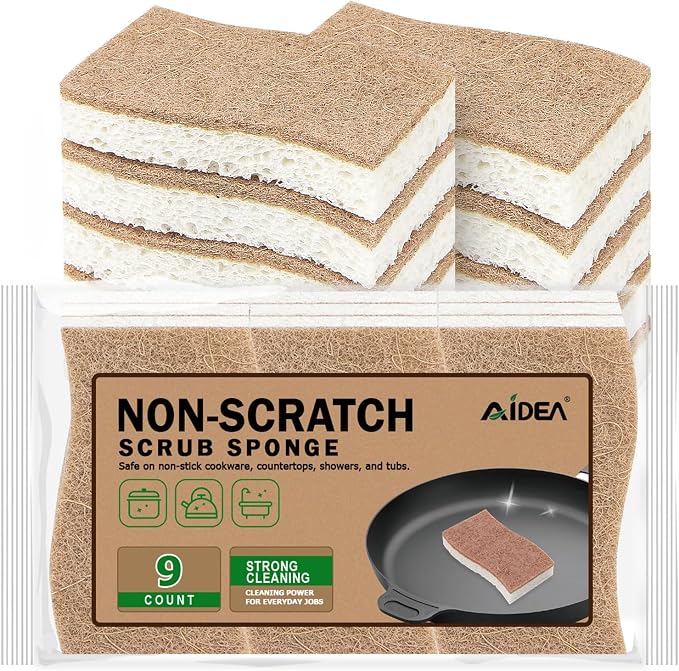 AIDEA Sponges Kitchen, Dish Sponges Non Scratch, Natural Sponge by AIDEAHOME