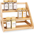 Spice Rack, Spice Organizer -3 Tier Bamboo Spice Racks, Solution by MNADSFKJ