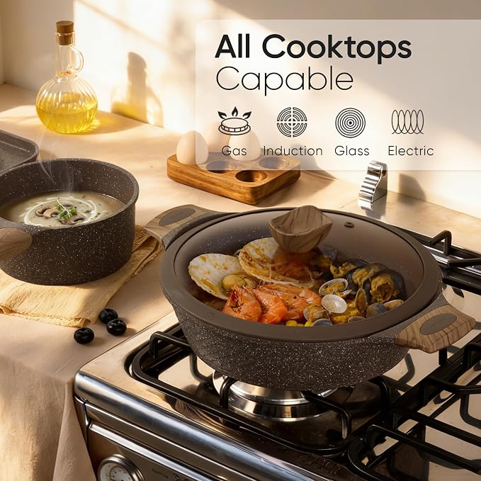 CAROTE 31pcs Pots and Pans Set Non Stick, Cookware Set Pots and Pans Induction - Image 5