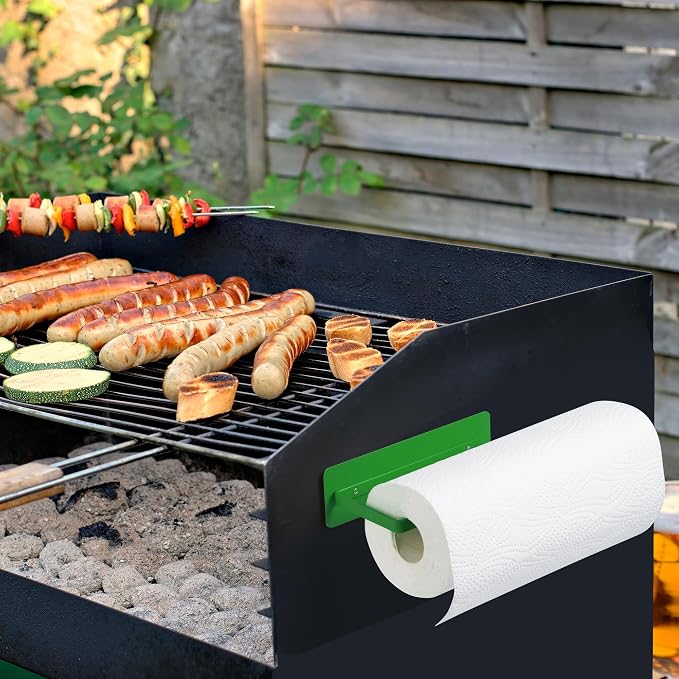Magnetic Paper Towel Holder for Fridge Green, Heavy Duty Strong Magnet Backing - Image 4