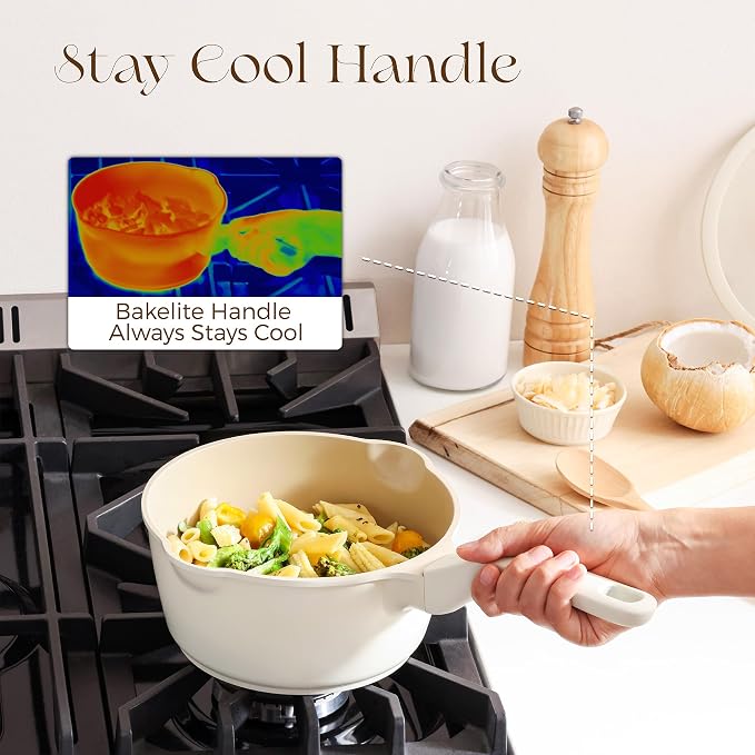 PRICUSIS Ceramic Nonstick Saucepan - Image 4