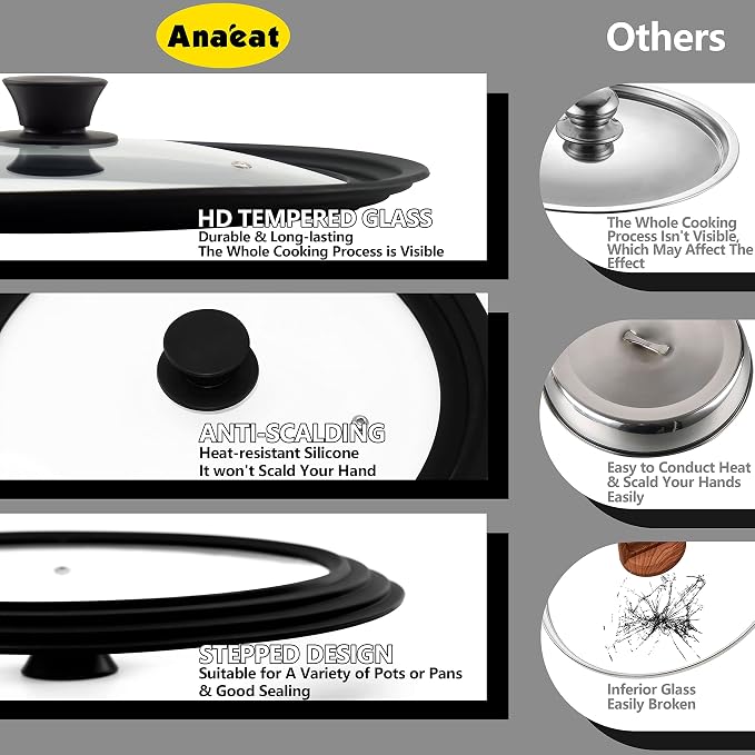 Anaeat Silicone Universal Lid for Pots, Pans and Skillets - Image 7