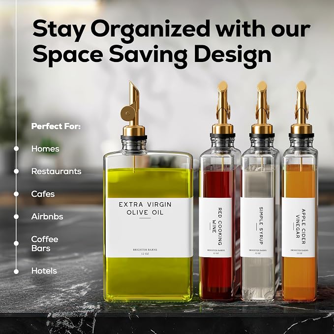 Glass Olive Oil Dispenser Bottle - Image 2