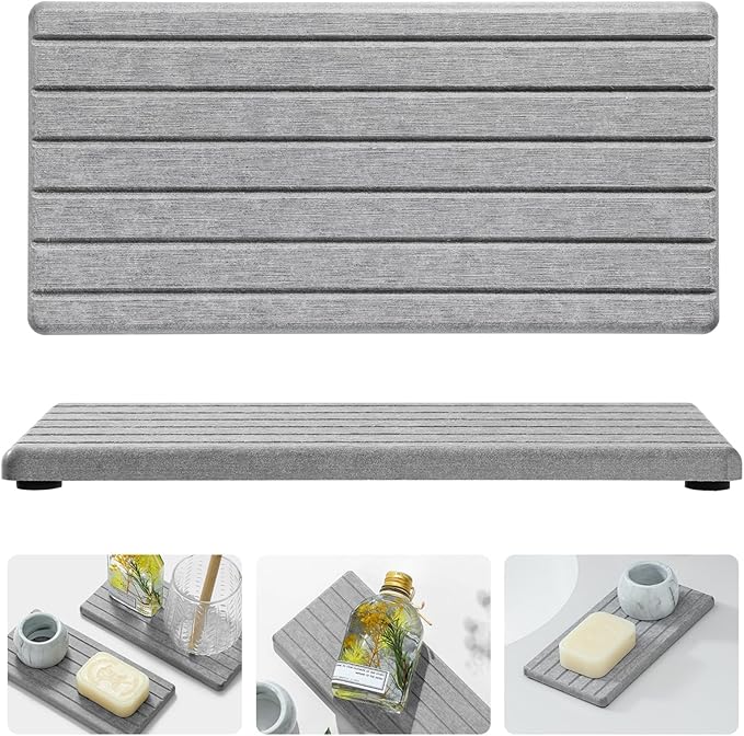 Razborci 2PCS Instant Dry Diatomite Stone Counter Makeup Tray Organizer by Razborci