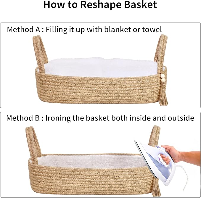 ABenkle XL Small Storage Basket, Jute Rope Woven Toilet Paper Tray Organizer - Image 8