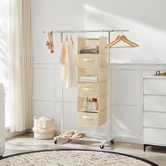 MAX Houser 6 Tier Shelf Hanging Closet Organizer, Closet Hanging Shelf - Image 4