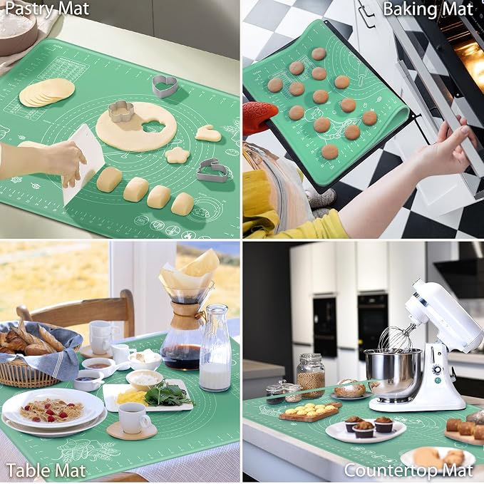 Silicone Pastry Mat 28" x 20" Extra Thick Non Stick Baking Mat - Image 5