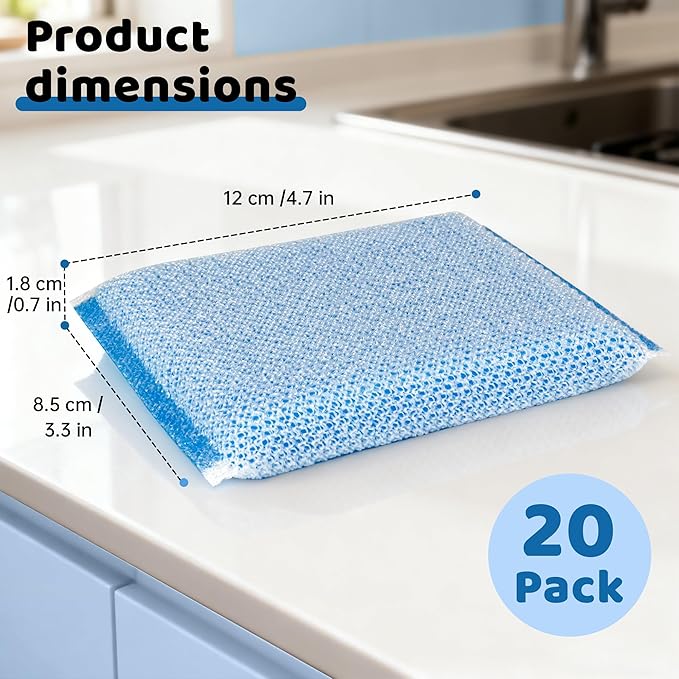 20 Pack All-Purpose Kitchen Sponges, Non Scratch, - Image 2