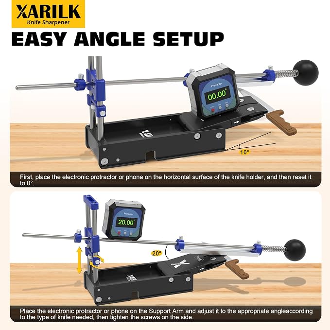Foldable Portable Knife Sharpening System, Adjustable Knife Sharpener Kit - Image 7