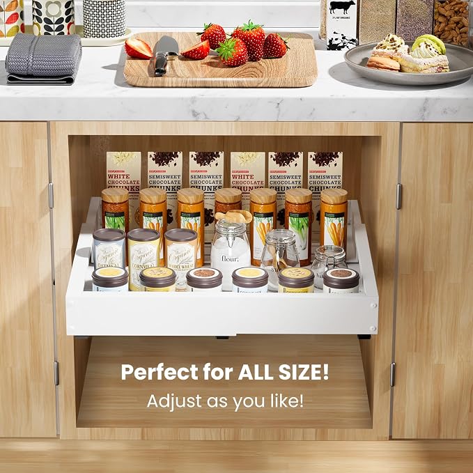 1 Pack Pull out Cabinet Organizer, Width Depth, - Image 8