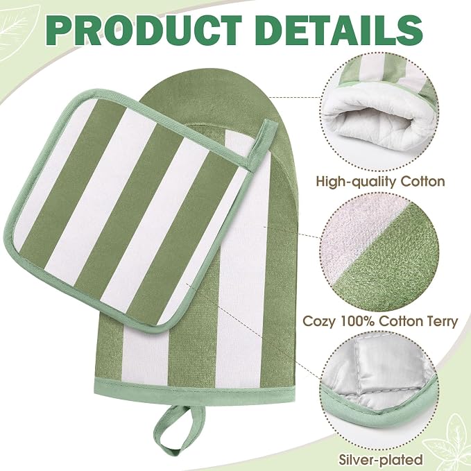 Reallnaive Oven Mitts and Pot Holders 4 Pcs Set - Image 3