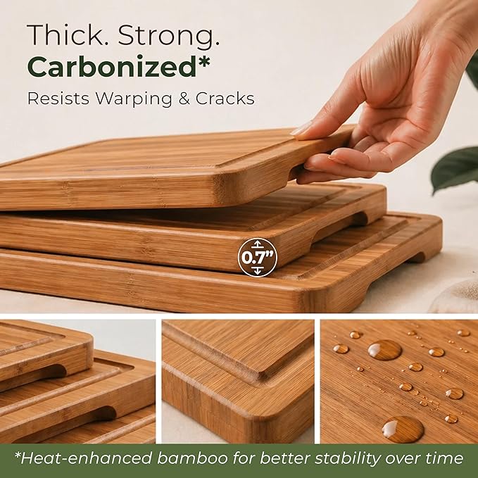 Wood Cutting Board Set of 3 - Image 3