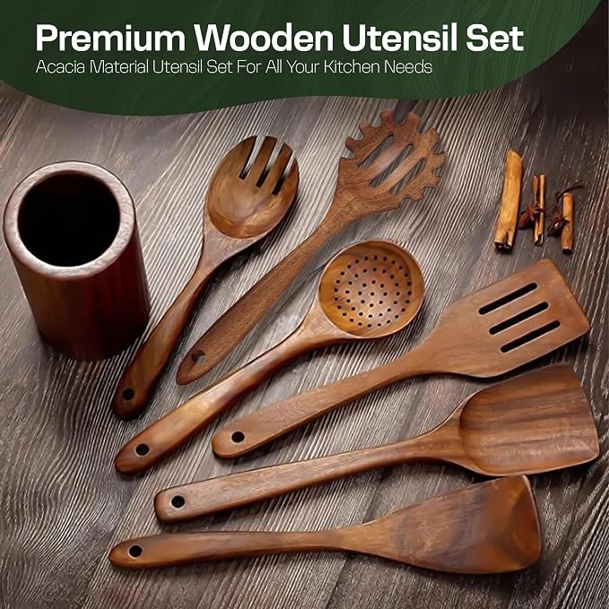 Wooden Spoons for Cooking Set of 10 - Image 5