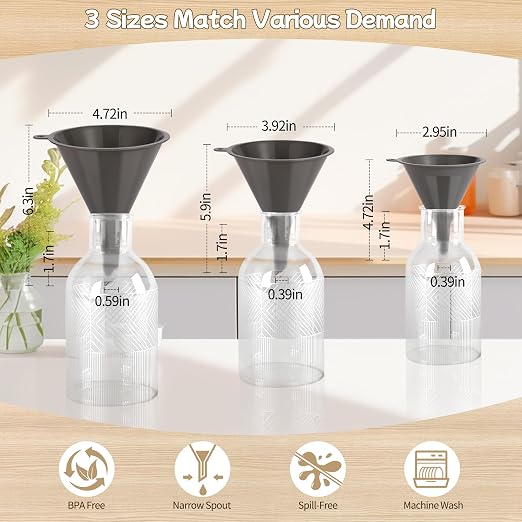 Plastic Kitchen Funnel Set of 3 - Image 2