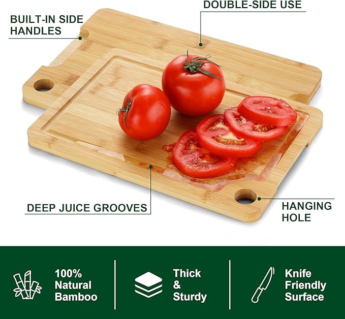 3PCS Bamboo Cutting Board Set - Image 3