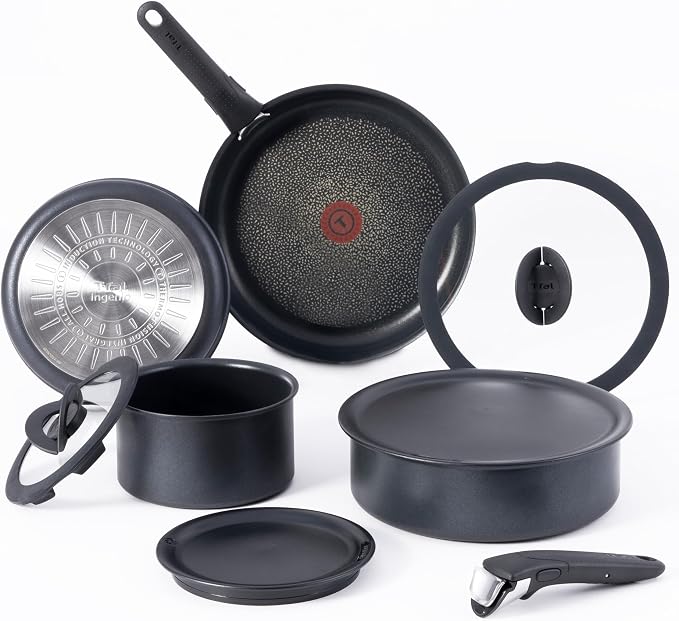 T-fal Ingenio Expertise Non Stick Cookware Set 10 Piece, Oven Broiler Safe 500F by T-falbrand