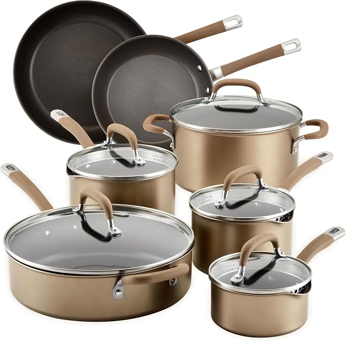 Circulon Premier Professional Hard Anodized Nonstick Cookware Induction Pots by Circulon