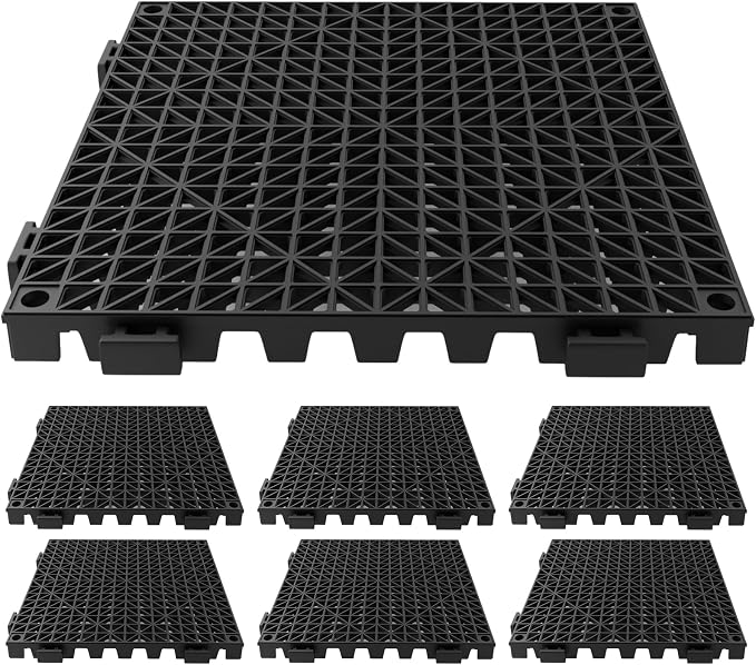 Tioncy 6 Pcs Bar Countertop Supplies Interlocking Mats 12 x 12 Inch Rubber by Tioncy